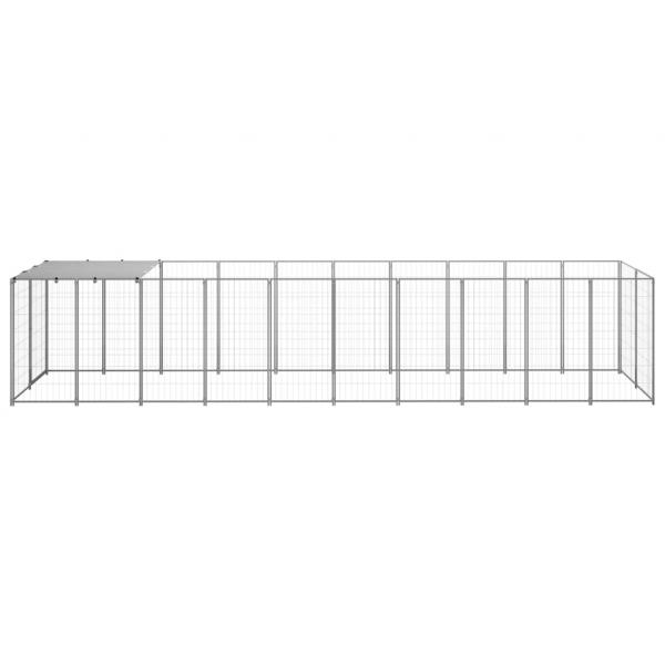 Hundezwinger Silbern 6,05 m² Stahl  