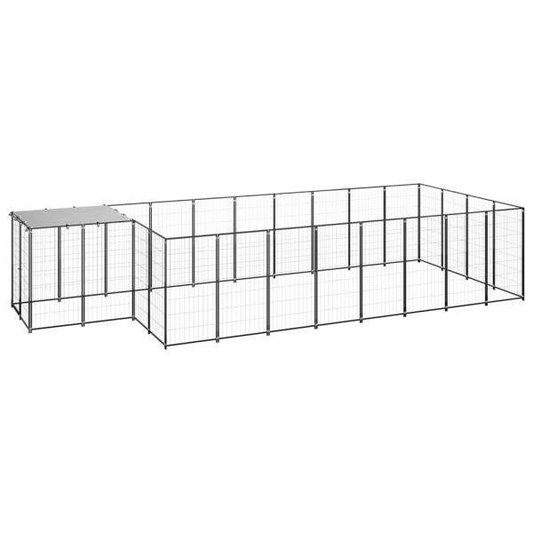 Hundezwinger Schwarz 10,89 m² Stahl  