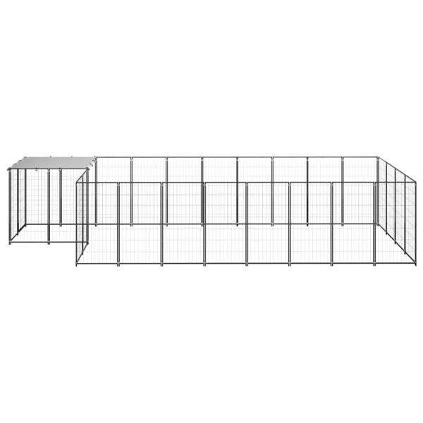 Hundezwinger Schwarz 10,89 m² Stahl  