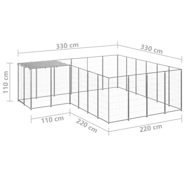 Hundezwinger Silbern 8,47 m² Stahl  
