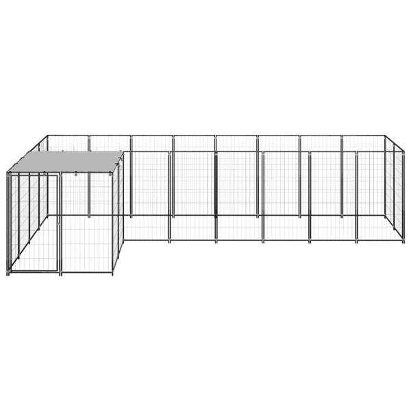 Hundezwinger Schwarz 6,05 m² Stahl   