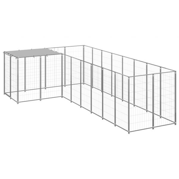 ARDEBO.de - Hundezwinger Silbern 6,05 m² Stahl  