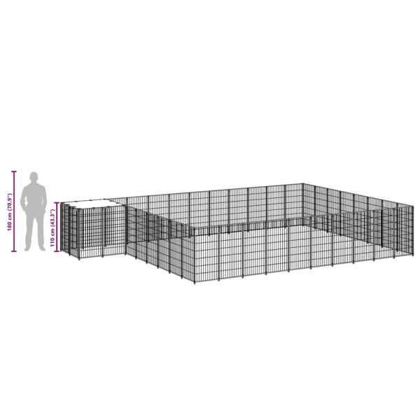 Hundezwinger Silbern 25,41 m² Stahl  