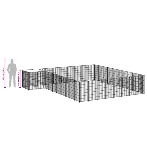Hundezwinger Silbern 25,41 m² Stahl  
