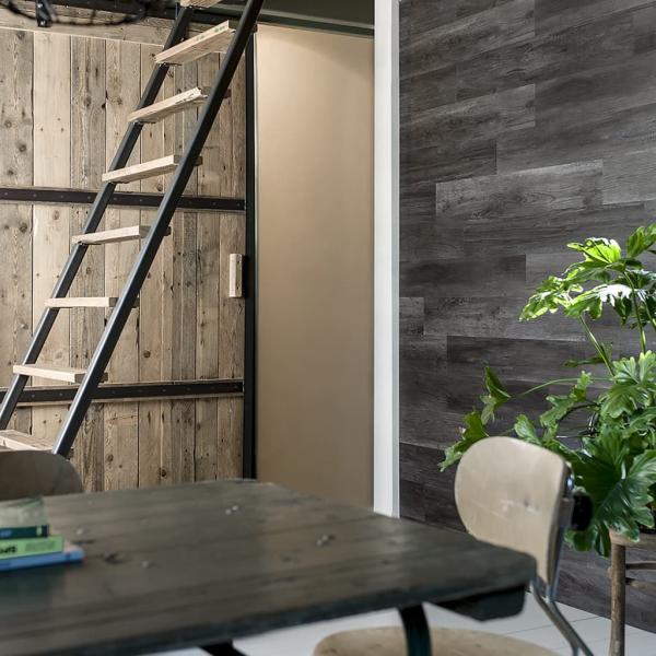 WallArt Paneele 30 Stk. Holzoptik GL-WA33 Barnwood-Eiche Kohleschwarz