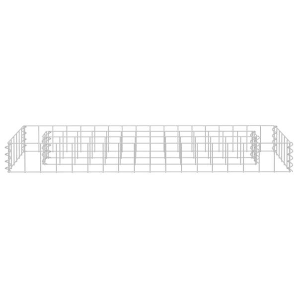  Gabionen-Hochbeet Verzinkter Stahl 90x30x10 cm