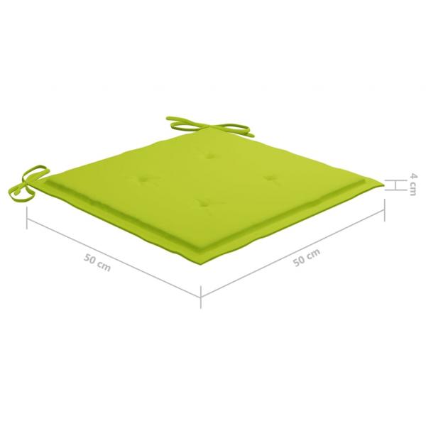 Gartenstühle mit Kissen 6 Stk. Massivholz Akazie