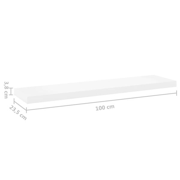 Schweberegale 2 Stk. Eiche und Weiß 90x23,5x3,8 cm MDF