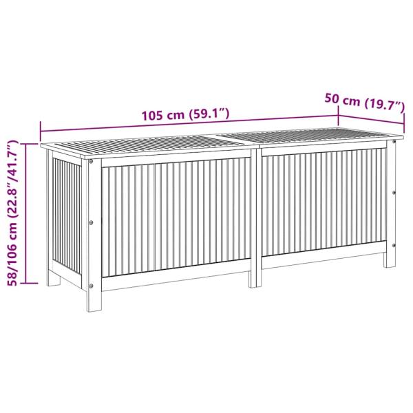 Garten-Aufbewahrungsbox 150x50x58 cm Massivholz Akazie