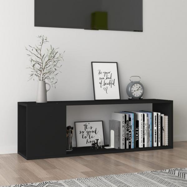 ARDEBO.de - TV-Schrank Schwarz 100x24x32 cm Holzwerkstoff