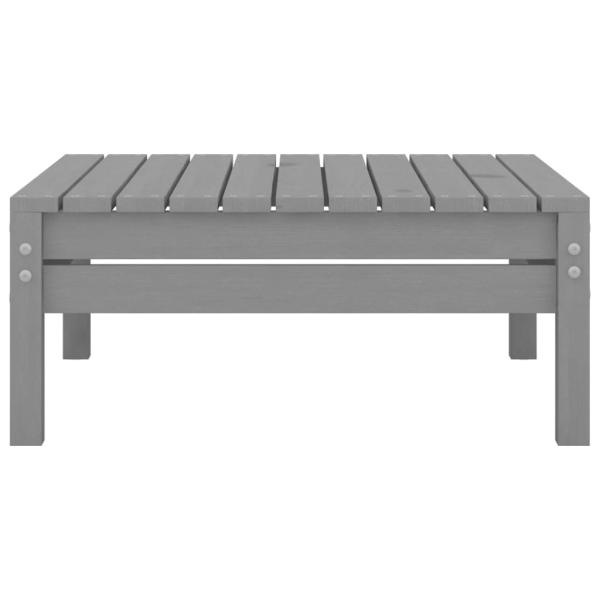 3-tlg. Garten-Lounge-Set Grau Massivholz Kiefer