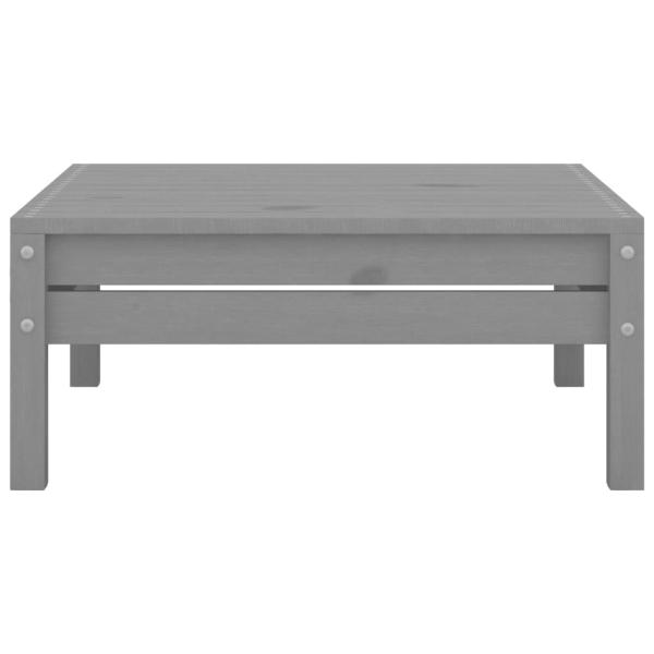 3-tlg. Garten-Lounge-Set Grau Massivholz Kiefer