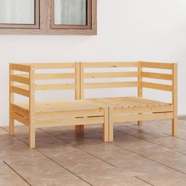 ARDEBO.de - 2-Sitzer-Gartensofa Kiefer Massivholz
