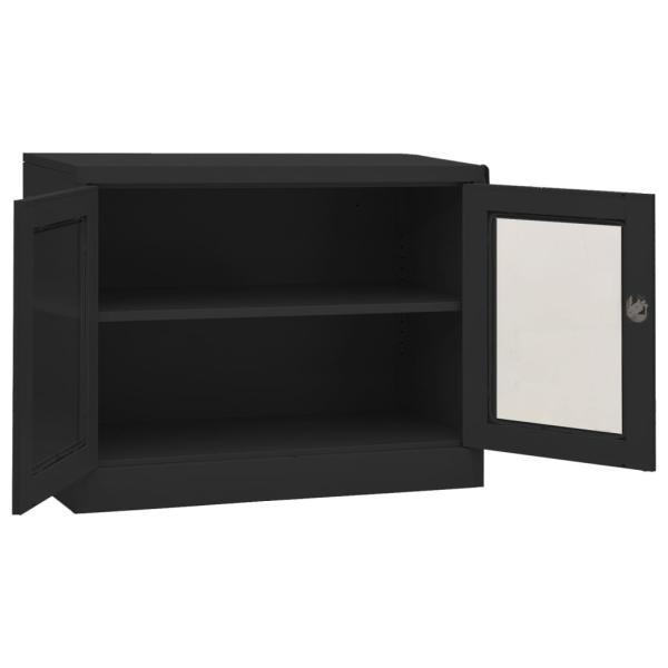 Büroschrank Anthrazit 90x40x70 cm Stahl
