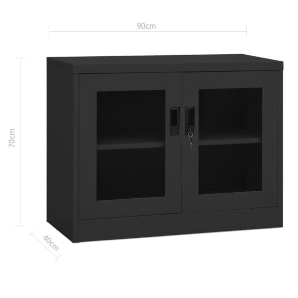 Büroschrank Anthrazit 90x40x70 cm Stahl