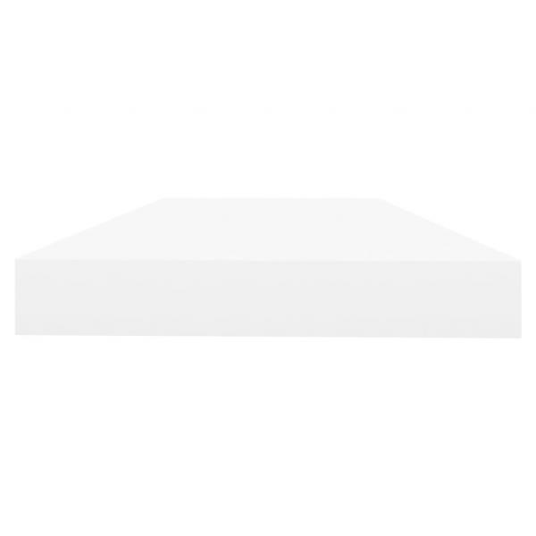 Schweberegale 2 Stk. Eichen-Optik und Weiß 50x23x3,8 cm MDF