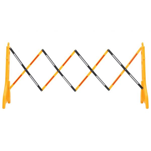 Faltbare Verkehrsschranke Gelb und Schwarz 250x38x96 cm