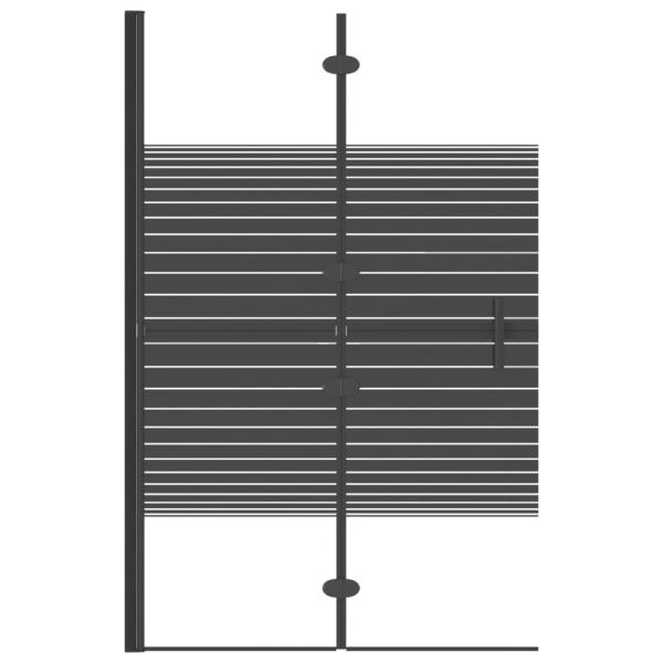 Faltbare Duschkabine ESG 80x140 cm Schwarz