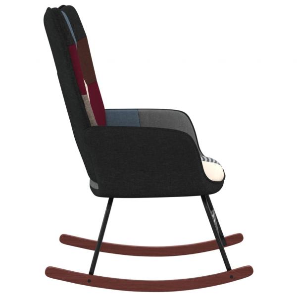 Schaukelsessel mit Hocker Patchwork Stoff