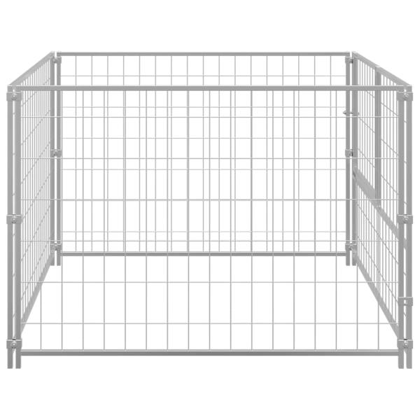 Hundezwinger Silbern 100x100x70 cm Stahl