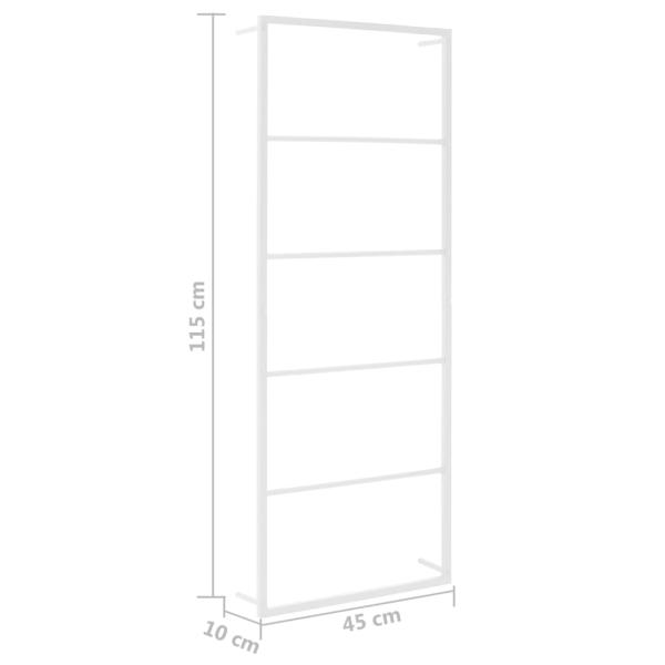 Handtuchständer Weiß 45x10x115 cm Stahl