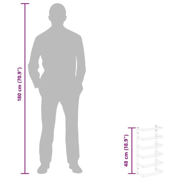 Handtuchständer Schwarz 24x12x48 cm Stahl