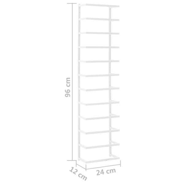 Handtuchständer Weiß 24x12x96 cm Stahl