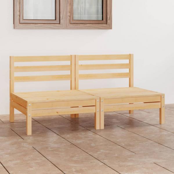 ARDEBO.de - 2-Sitzer-Gartensofa Kiefer Massivholz
