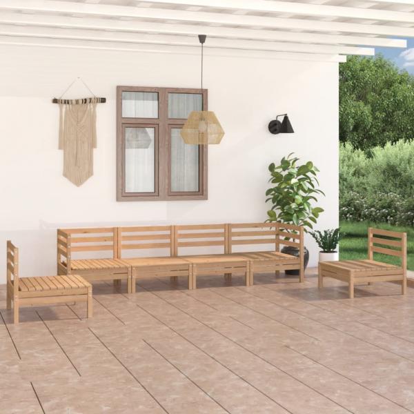 ARDEBO.de - 6-tlg. Garten-Lounge-Set Kiefer Massivholz