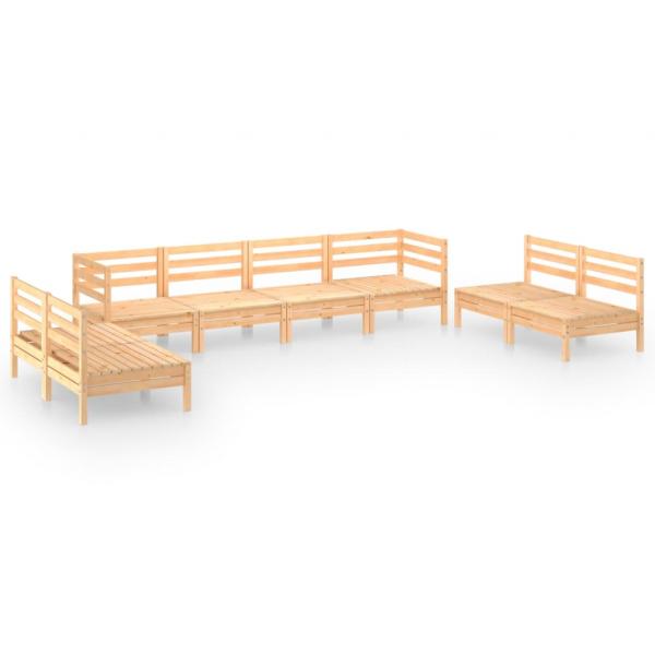 8-tlg. Garten-Lounge-Set Massivholz Kiefer