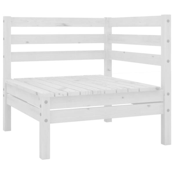 5-tlg. Garten-Lounge-Set Massivholz Kiefer Weiß