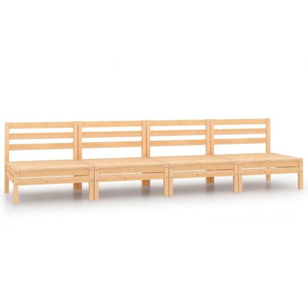 ARDEBO.de - Garten-Mittelsofas 4 Stk. Massivholz Kiefer