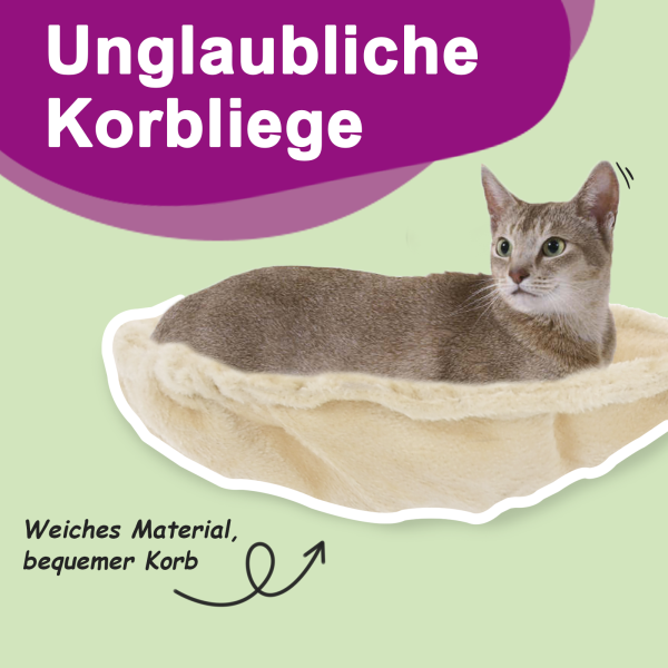 Kratzbaum mit Sisal-Kratzsäulen Creme 118,5 cm