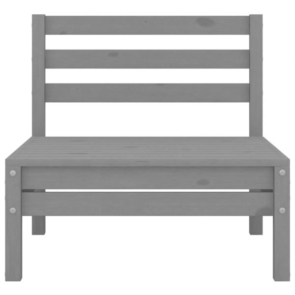 ARDEBO.de - 3-tlg. Garten-Lounge-Set Massivholz Kiefer Grau
