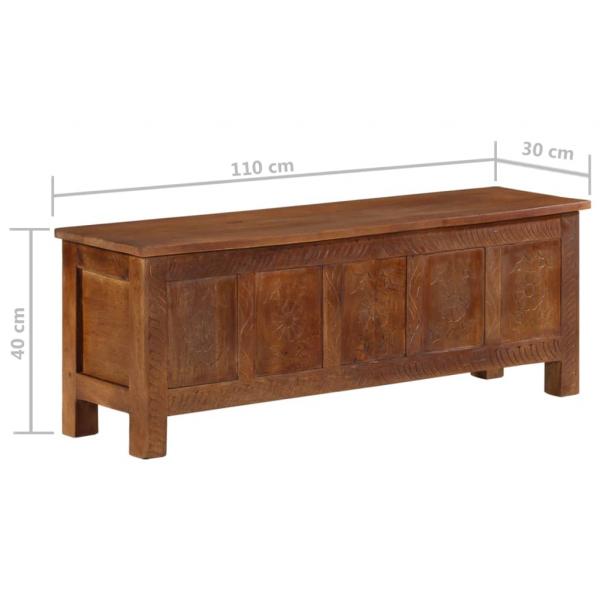 Truhe 110x30x40 cm Massivholz Mango