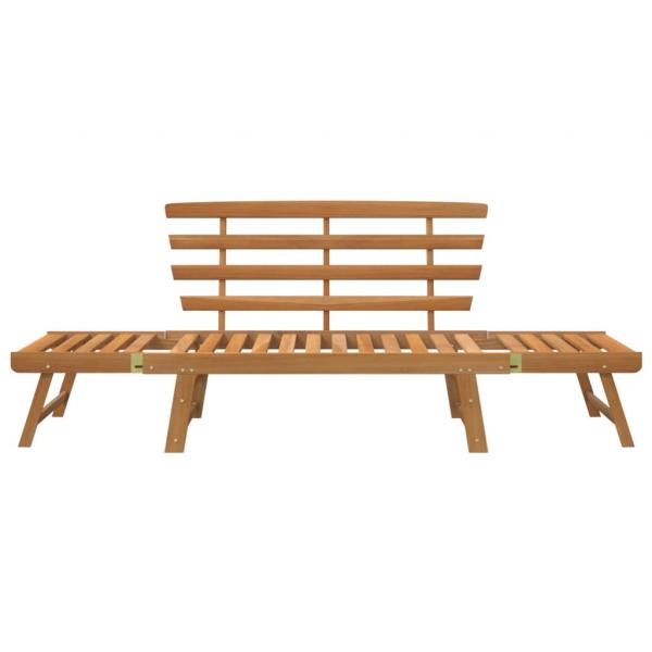 Gartenbank 2-in-1 190 cm Massivholz Akazie