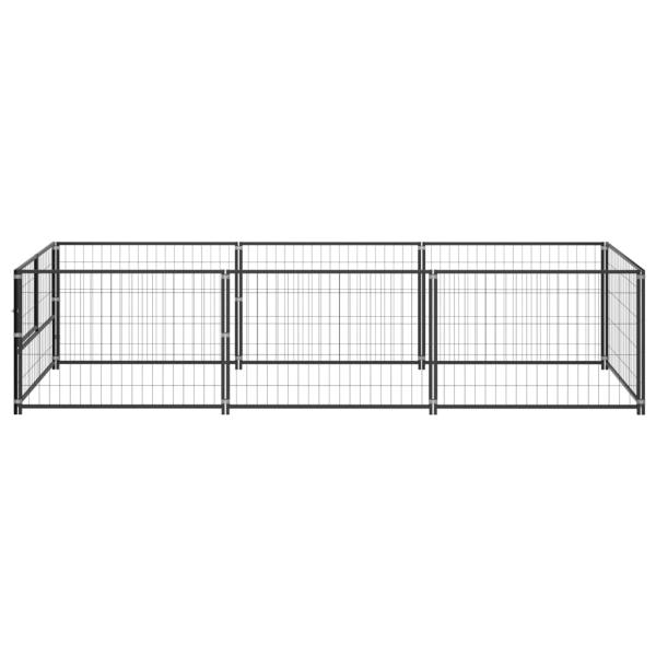 Hundezwinger Schwarz 3 m² Stahl
