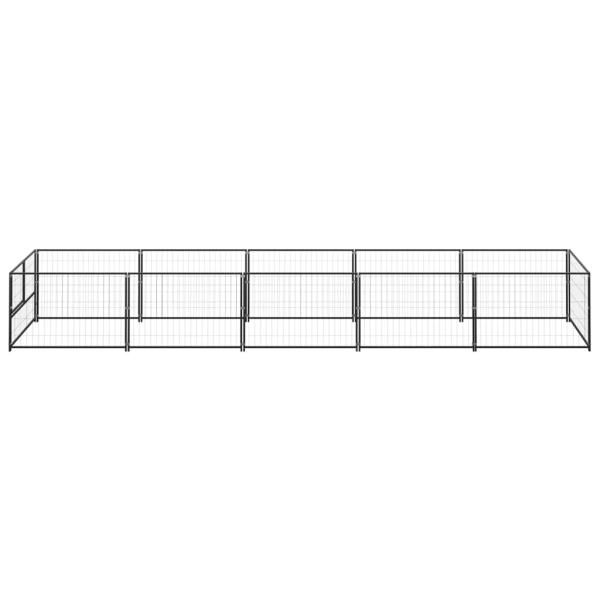 Hundezwinger Schwarz 5 m² Stahl
