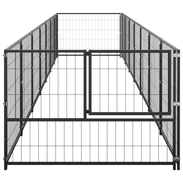 Hundezwinger Schwarz 7 m² Stahl