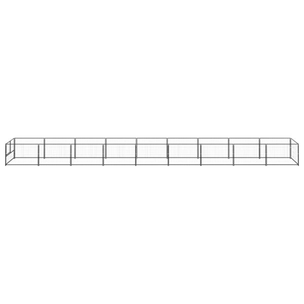 Hundezwinger Schwarz 9 m² Stahl