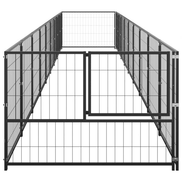 Hundezwinger Schwarz 9 m² Stahl
