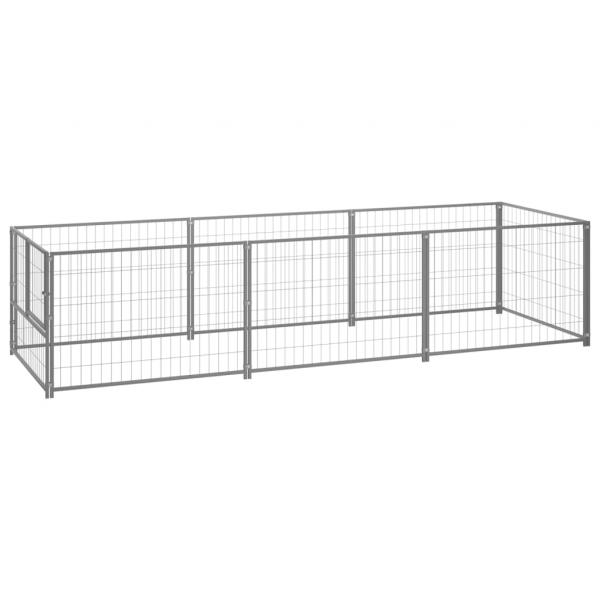 ARDEBO.de - Hundezwinger Silbern 3 m² Stahl