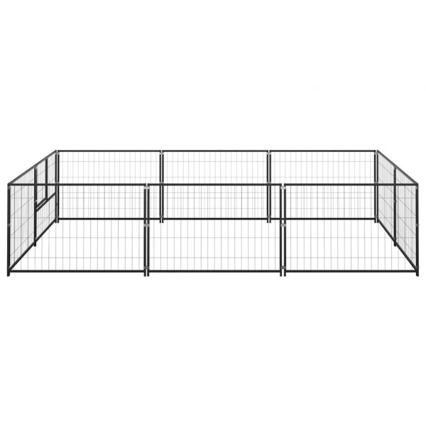 Hundezwinger Schwarz 6 m² Stahl