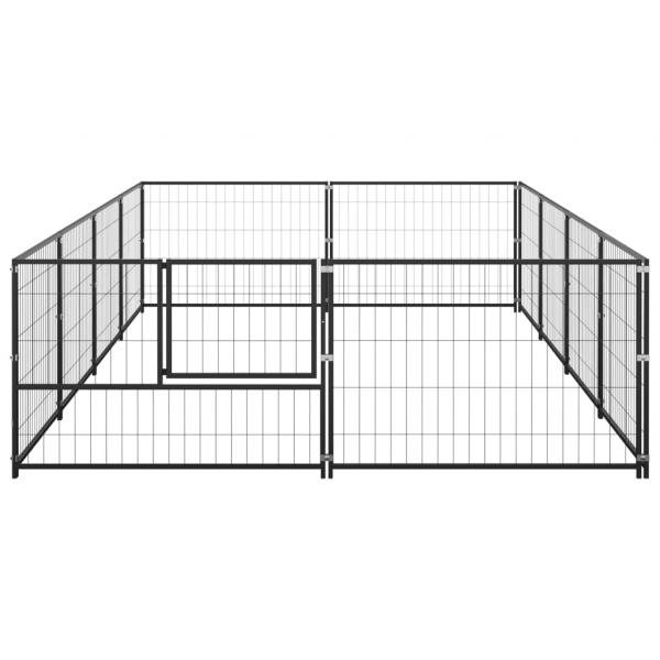 Hundezwinger Schwarz 8 m² Stahl