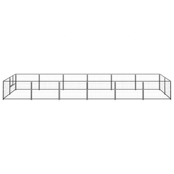 Hundezwinger Schwarz 12 m² Stahl