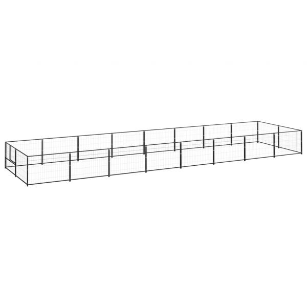 ARDEBO.de - Hundezwinger Schwarz 16 m² Stahl