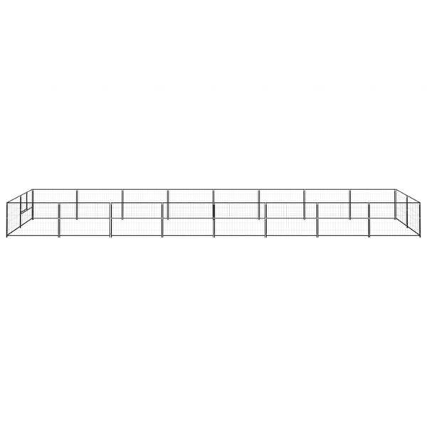 Hundezwinger Schwarz 16 m² Stahl