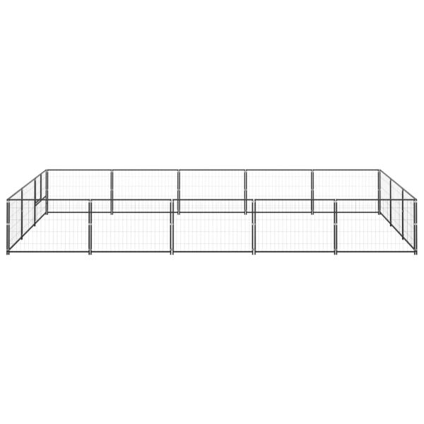 Hundezwinger Schwarz 15 m² Stahl