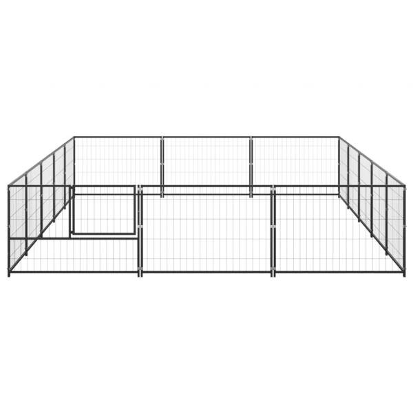 Hundezwinger Schwarz 15 m² Stahl