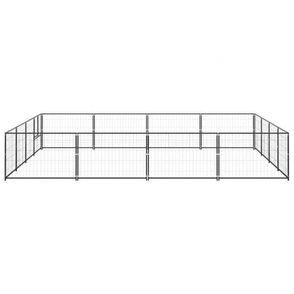 Hundezwinger Schwarz 16 m² Stahl